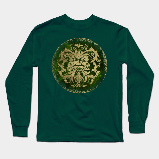 The Green Man Long Sleeve T-Shirt by Nartissima